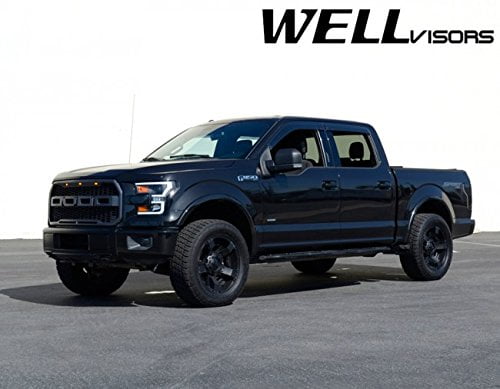 EOS For 15-19 Ford F-150 Crew CabIN-CHANNEL Side Window Visors Rain Guards EOS For 15-19 Ford F-150 Crew CabIN-CHANNEL Side Window Visors Rain Guards