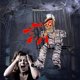 thumbnail image 3 of Fantasma prisionero en jaula para decoración de Halloween, Cráneo aterrador, juguete de esqueleto eléctrico, muñeca con sonido de ojo brillante, fantasma parlante colgante, 3 of 4