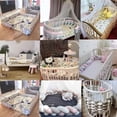 thumbnail image 5 of Baby Bed Bumper - 3 Braided Snake Cushion, Velvet Protection for Newborn Crib, Nursery Decor, Powder Grey - 1M, 5 of 5