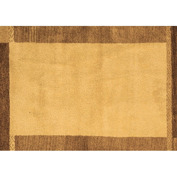 Ahgly Company Indoor Rectangle Abstract Brown Modern Area Rugs, 7' x 10'