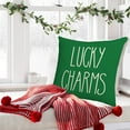 thumbnail image 6 of Costeam 17x17 Inch Green Shamrock Decorative Pillowcases, St. Patrick's Day Luck-Themed Pillow Covers, Sofa Couch Bedroom Decor, 6 of 6