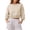 Beige Sweatshirt, variant on 3/4 Sleeve Sweatshirt for Women Crewneck Cropped Sweatshirts Loose Fit Pullover Tops