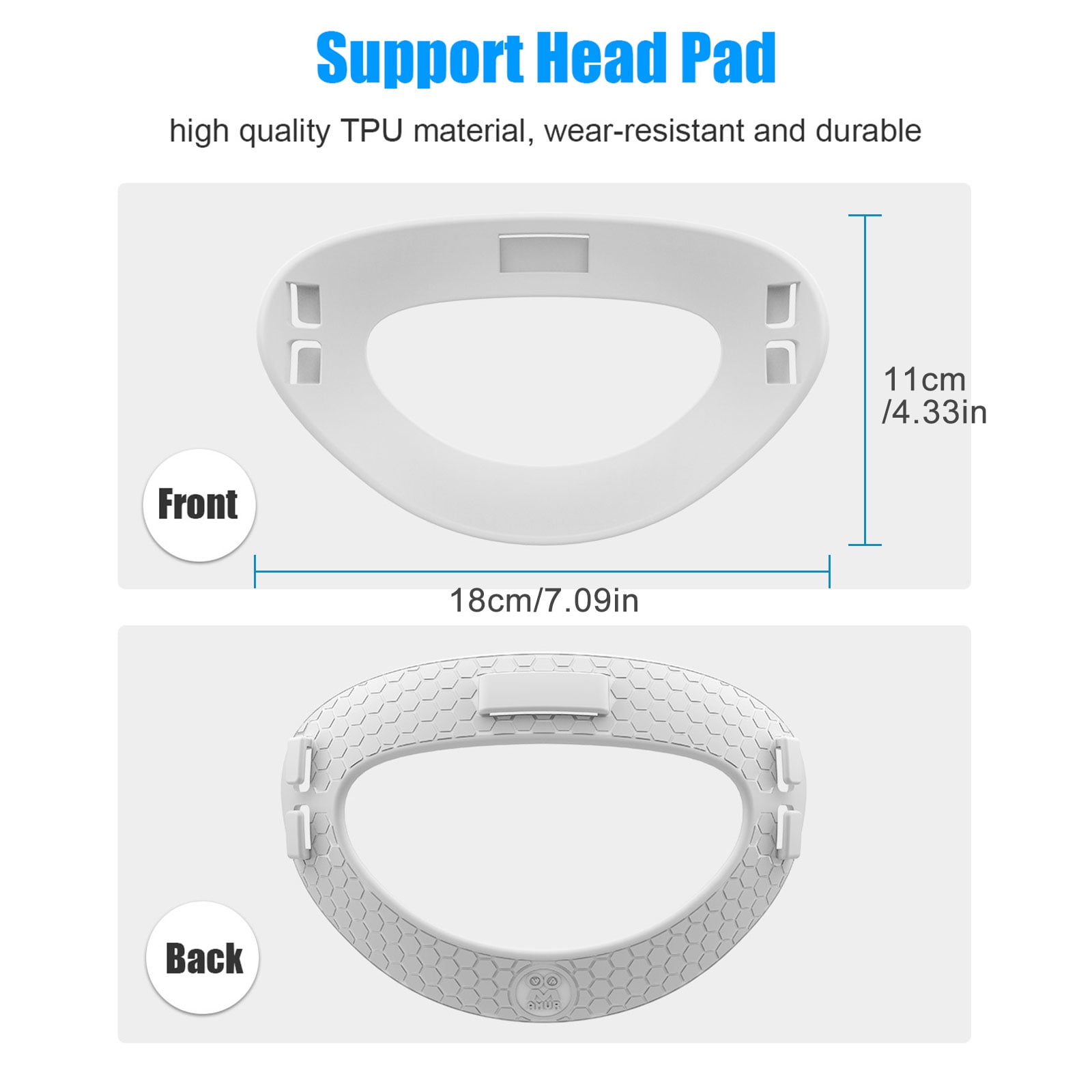 Insten Head Balance Cushion Pad For Oculus Quest 2 Vr Headset Strap, Tpu  Back Padding Accessories To Reduce Pressure On Head : Target