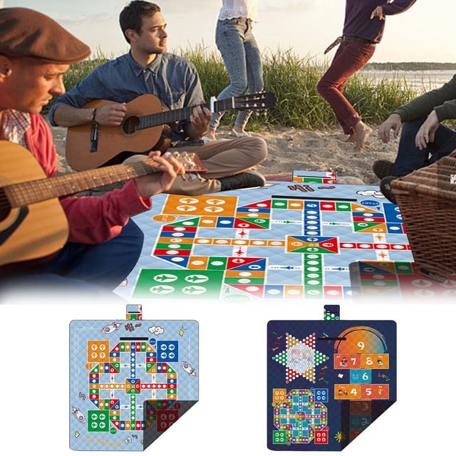 Fiudx Manta de Picnic Extragrande, Plegable para Exteriores, Suave Capa de Algodón, Multiusos para Playa, Parque y Viajes, Fácil de Transportar, Tamaño Grande (200 X 200 Cm), Lavable a Máquina, Almac