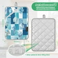 thumbnail image 3 of 2 Pack Pot Holders for Kitchen Heat Resistant Hot Pads Sets for Cooking Baking Blue Marine Life Patterns, 3 of 7