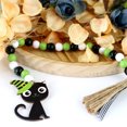 thumbnail image 4 of THHEIC Halloween Wooden Bead Tassel Garland Decoration, Farmhouse Country Rope Grid Tassel Tray Decor, Retro Room Home Wall String Prayer Halloween Garland, 4 of 4