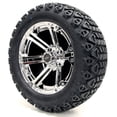 thumbnail image 2 of Golf Cart Wheels and Tires Combo - 14" Nitro Chrome - Set of 4, 2 of 4