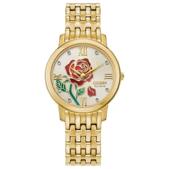Citizen Women's Eco-Drive Disney Belle Gold-Tone Diamond Watch - EX1492-59W
