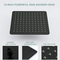 thumbnail image 6 of Boyel Living 10 Inch Matte Black High Pressure Ceiling Mount Spray Patterns Shower System with Handheld Shower Nozzle, 6 of 7