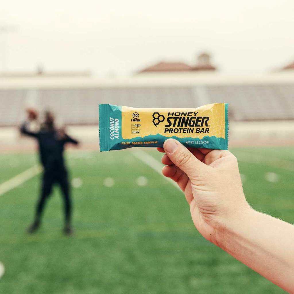 Honey Stinger Protein Bar, Dark Chocolate Coconut Almond, 10g Protein, 15 count