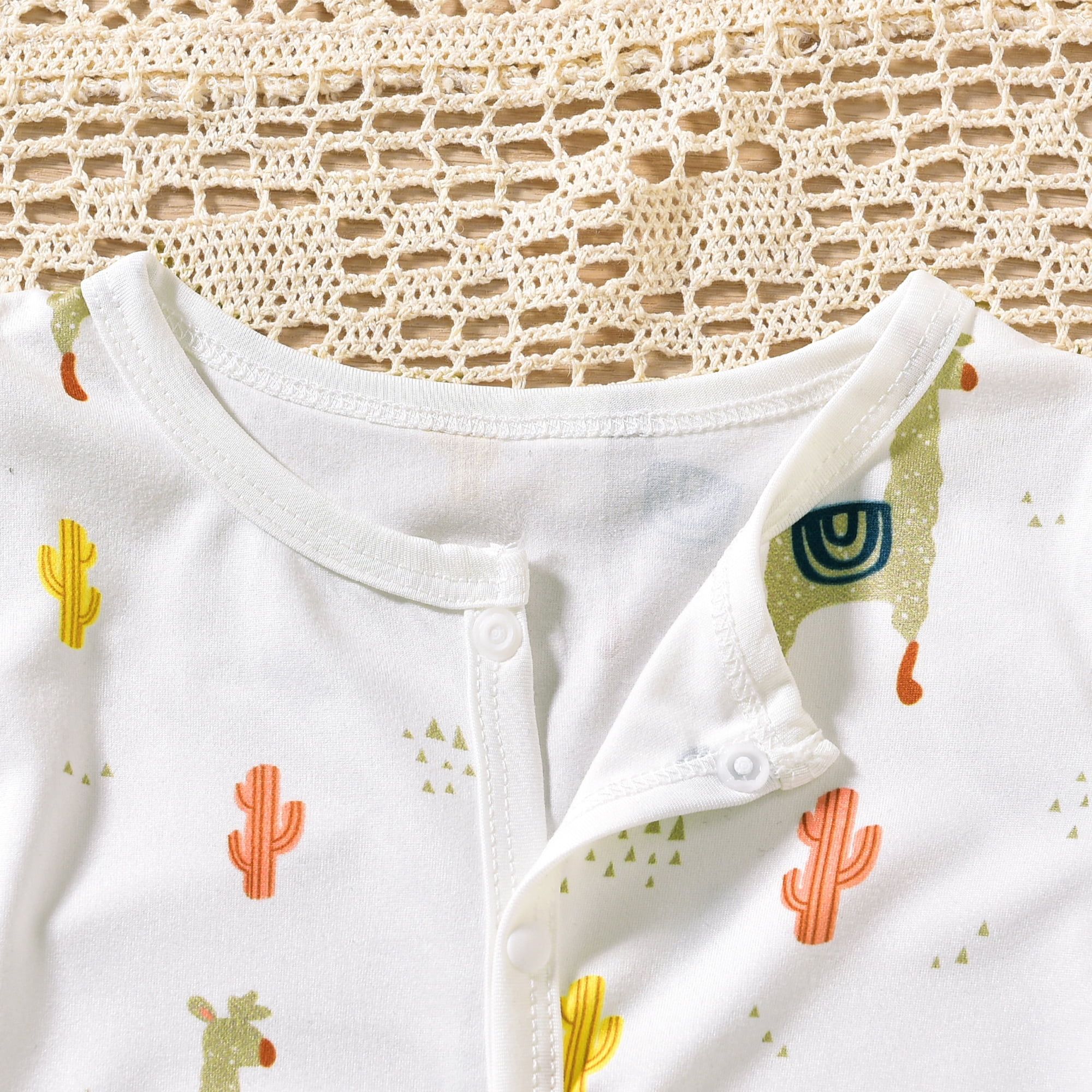 GEYEHUG Baby Boy/Girl Clothes Rompers Long Sleeve Printed One Piece Pajamas Cute Animal Pattern Unisex
