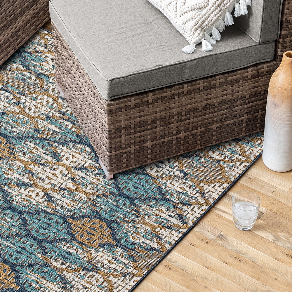 Mohawk Home Ronda Outdoor Area Rug, Blue, 10' x 13'