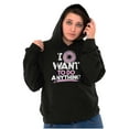 thumbnail image 4 of I Donut Want to Do Anything Funny Pun Unisex Plus Fleece Graphic Hoodie Brisco Brands 2X, 4 of 5