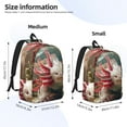 thumbnail image 2 of Bingfone Colorful Axolotl Underwater Print Canvas College Laptop Backpack, Large Capacity Lightweight College Bookbag Casual Daypack, 2 of 5