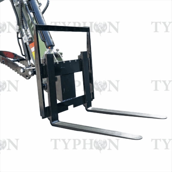 TYPHON Pallet Fork Attachment for 2.5–3 Ton TERROR XXV Mini Excavator | 200kg Steel Capacity Forks