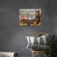 thumbnail image 4 of Horse Wall Art Farmhouse Horse Sunflower Pictures Wall Decor Rustic Hummingbird Canvas Prints Country Scenery Painting God Says You Are Artwork Home Decoration for Kitchen Living Room Bathroom 12"x16", 4 of 6