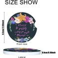 thumbnail image 3 of Car Coasters for Cup Holder Absorbent, Car Ceramic Coasters with Finger Notch, Auto Accessories for Men Women Flower Frame and Starfish 2 Pack, 3 of 6