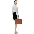 thumbnail image 5 of MOSISO 15"-15.6" Laptop Sleeve Briefcase for MacBook HP/Asus/Dell/Lenovo Chromebook, Multifunctional Notebook Case Protective Bag Cover for MacBook Pro 16 inch, Caramel Brown, 5 of 5