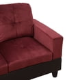 thumbnail image 6 of MAYEERTY Red Modern 3-Piece Couch - Flannel & PVC, Bold Color Eye-Catching for Living Room, 6 of 9