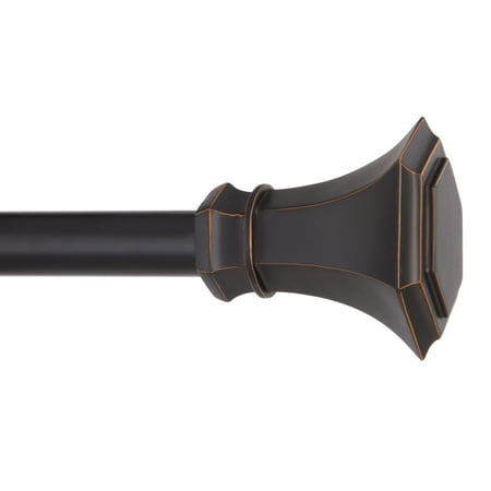 Kenney Martel 3/4" Standard Decorative Window Curtain Rod, 36-66", Blackened Copper