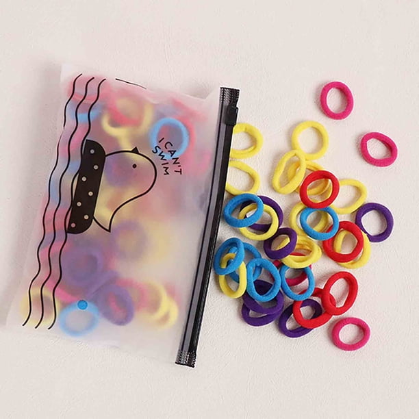 Paquete de 100 coleteros para mujer, coleteros para niña, coleteros de goma, bandas elásticas para el cabello para regalos de Navidad, horquillas para bebés y niñas.