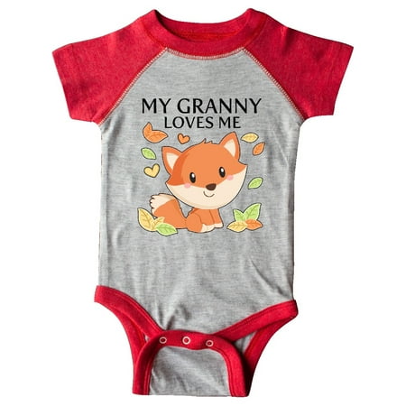 

Inktastic My Granny Loves Me- Little Fox Gift Baby Boy or Baby Girl Bodysuit