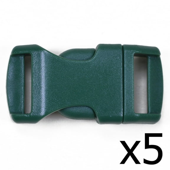 Hunter Green 1/2 Inch Buckle - 5 pack - Great for Paracord