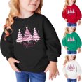 thumbnail image 5 of ZACPNCV Toddler Girl Boy Sweatshirt Long Sleeve Winter Christmas Letter Print Sweatshirt Winter Clothes Xmas Gifts Black 4-5 Years, 5 of 5
