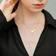 thumbnail image 6 of AOOOWER 3 Hearts Choker Necklace Stainless Steel Neck Ornament Trendy Women's Neck Chain, 6 of 18