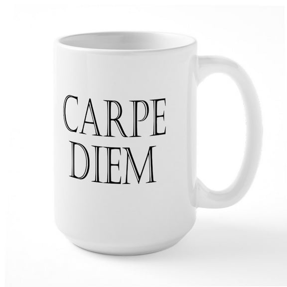 CafePress - Carpe Diem Large Mug - 15 oz Ceramic Large White Novelty Mug