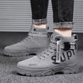 thumbnail image 2 of Botas de hombre de primavera y otoño, versátiles, de punta redonda, de caña alta, botas de moda, botas militares para hombre, botas de gran tamaño, zapatos para hombre, 2 of 6