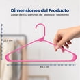 thumbnail image 2 of Ganchos de Plastico Premium SereneLife, Antideslizantes, Ahorradores de Espacio, Duraderos y Resistentes, para Camisas, Suéteres, Sudaderas, Abrigos, Pantalones y Vestidos, Rosa, Pack 150, 2 of 7