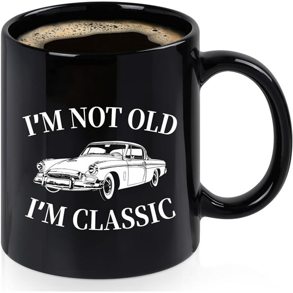 Birthday Gifts for Men, I'm Not Old I'm Classic Funny Coffee Mug, Dad Birthday Gift, Funny Gifts for Men Car Lovers, Fathers Day Christmas Gifts for Men, Dad, Grandpa, Uncle, Husband, 11 Oz