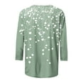 thumbnail image 5 of CYMMPU Blouses for Women Dressy Casual Crew Neck Fall Fashion Shirts Flower Pattern 3/4 Sleeve Tunic Tops Spring Tops Loose Fit Lightweight Basic T-Shirts Mint Green M, 5 of 5