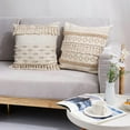 thumbnail image 6 of Fennco Styles Handwoven Diamond Tassel Decorative Throw Pillow 18" W x 18" L - Natural Textured Boho Cushion for Home, Couch, Living Room, Bedroom and Office Décor, 6 of 6
