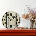thumbnail image 2 of Yayeee 10" Wall Clock Battery Operated Quartz Round Silent Non-Ticking Home Decor,Stripes Pattern, 2 of 6