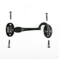 thumbnail image 4 of Renovators Supply Black Iron Eye Hook Latch 4.5" Swivel Style Reversible Privacy Cabin Hook Latches w/Screws, 4 of 9