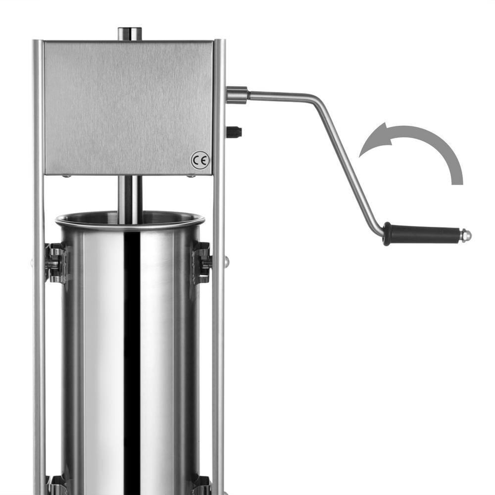 4xTubes! Details about   3L Vertical Sausage Stuffer Stainless Steel Commercial Sausage Filler 