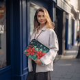 thumbnail image 6 of FORMRS 15-15.6 inch Laptop Sleeve Case Soft Carrying Quilted Computer Bag Cover, Christmas Poinsettia, 6 of 7