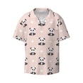 thumbnail image 3 of Goofa Cute Panda Printed Men's Casual Short-sleeved Shirt,Lightweight Breathable Button-down,Summer Casual men's top,Versatile Fashion shirt-Small, 3 of 7
