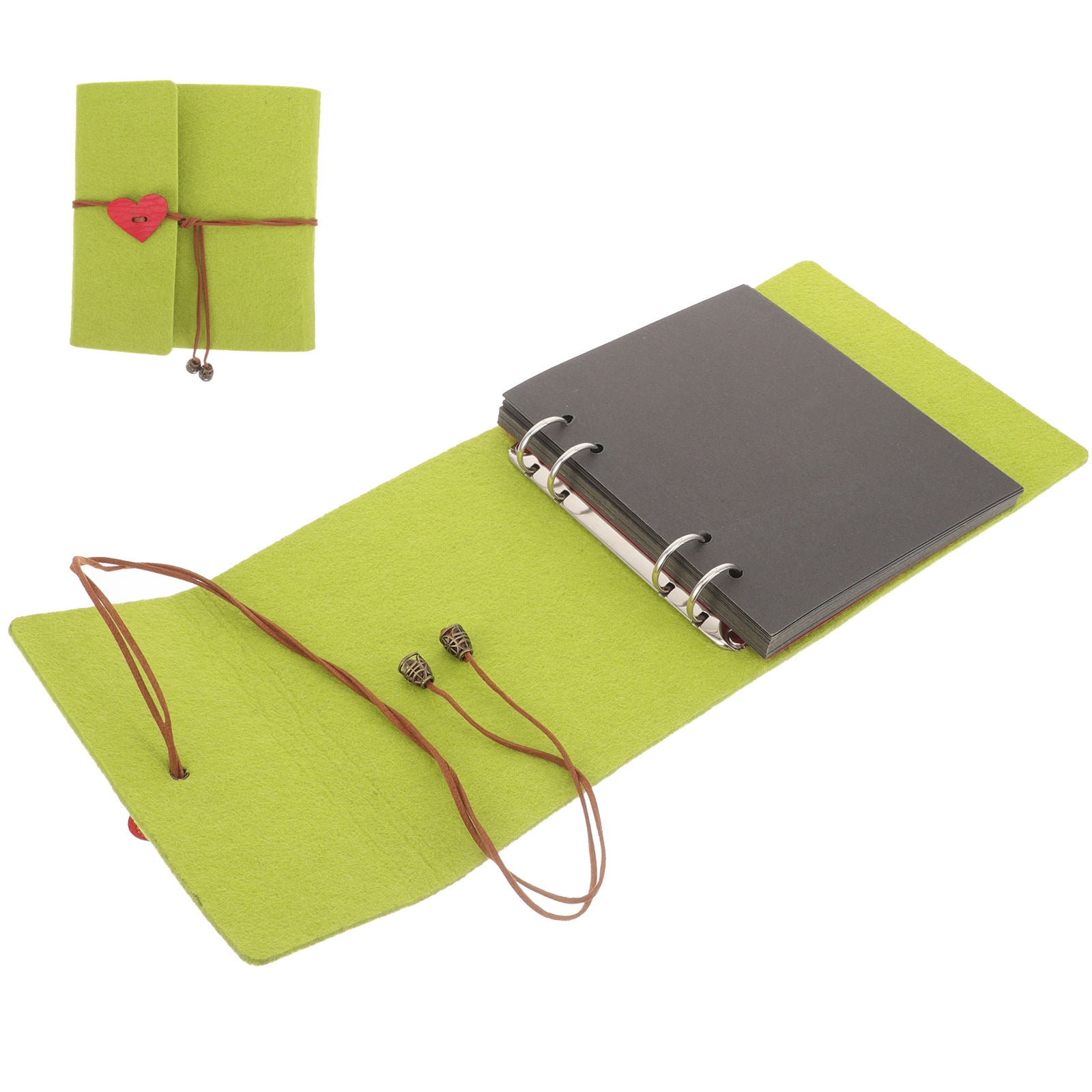 HOOWIFFY Green Felt Memory Book Album Photo Storage Scrapbook for Craft