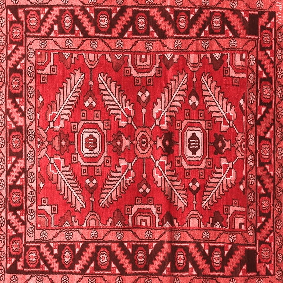 Ahgly Company Indoor Square Persian Red Traditional Area Rugs, 3' Square