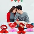thumbnail image 2 of Diconna Valentine's Day Cubic Structure Centerpieces 9 Pcs 3D Heart Cupid Rose Paper Table Decorations for Party, 2 of 7