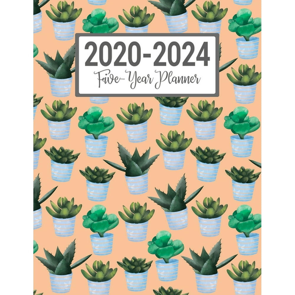 20202024 FiveYear Planner Succulents Potted Plant Pattern 60 Month