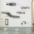 thumbnail image 2 of SONGMY 5-in-1 Wall-Mounted Cat Climber Set, Cats Wall Shelve, Wall-Mounted Cat Climbing Shelves, with House, Bridge, Steps, Scratcher, Hammock, Shelves (B-KM061), 2 of 7
