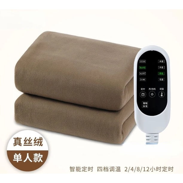 Manta eléctrica de doble enchufe, manta caliente de invierno de 180x200, con termostato y calefacción
