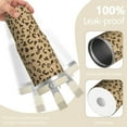thumbnail image 2 of Leopard Print 30oz Handheld Travel Tumbler with Handle – Double Wall Stainless Steel Insulated Cup, Flip Straw Lid, Leak-Proof & BPA-Free for Hot and Cold Drinks – Durable Coffee & Juice Mug White, 2 of 6