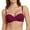 Red, variant on FYEGRE Women's Lightly Padded Balconette Bra Tshirt Supportive Demi Underwire Plus Size Grey 85C