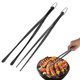 thumbnail image 2 of pinzas de cocina de 12 pulgadas, pinzas finas de acero inoxidable con puntas dentadas para chef, parrilla, barbacoa, pasta y ensalada., 2 of 7