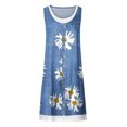 thumbnail image 4 of IROINNID Women's Sleeveless Fit&Flare Dress Round Neckline Casual Floral Fake Two-Piece Dress Regular Print Dress, 4 of 4